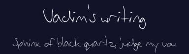 Vadim's writing by Omega Font Labs — Script Handwritten Font — thumbnail 2