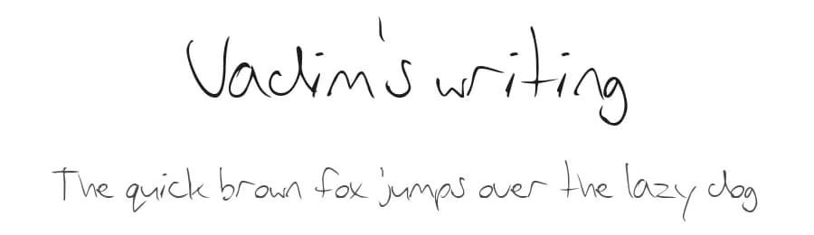Vadim's writing by Omega Font Labs — Script Handwritten Font — preview 1