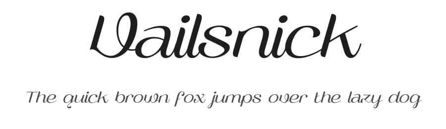 Vailsnick by Vast — Script Handwritten Font