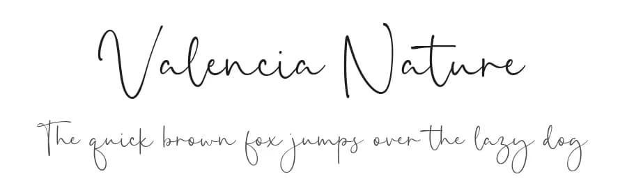 Valencia Nature by Timur Type — Script Handwritten Font