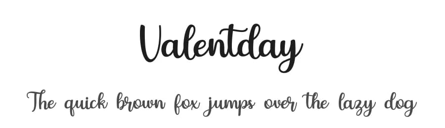 Valentday by Bearytype — Script Handwritten Font