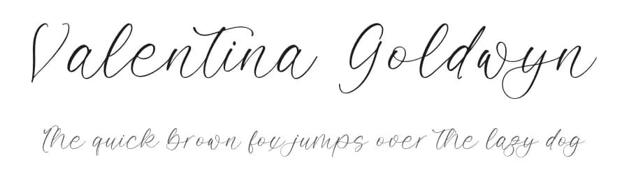 Valentina Goldwyn by Letterena Studios — Script Handwritten Font