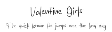 Valentine Girls by MJType — Script Handwritten Font — thumbnail 1