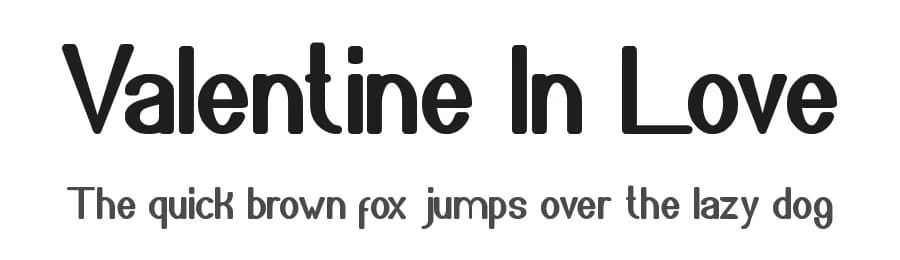 Valentine In Love by weknow — Sans Serif Font