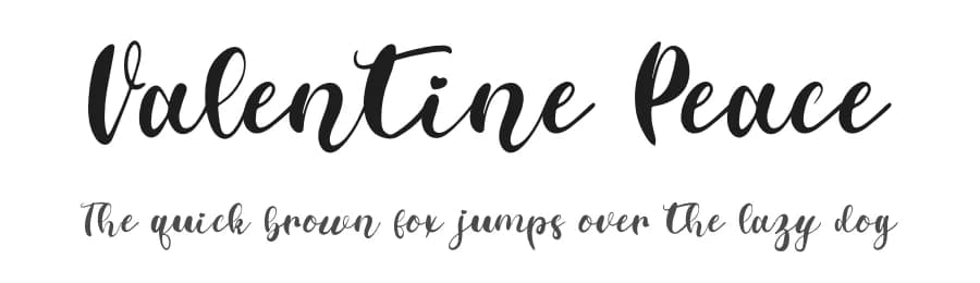 Valentine Peace by Alif Ryan Zulfikar — Script Handwritten Font