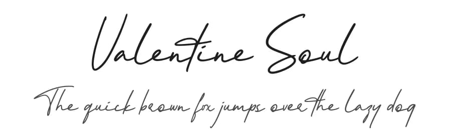 Valentine Soul by Kong Font — Script Handwritten Font