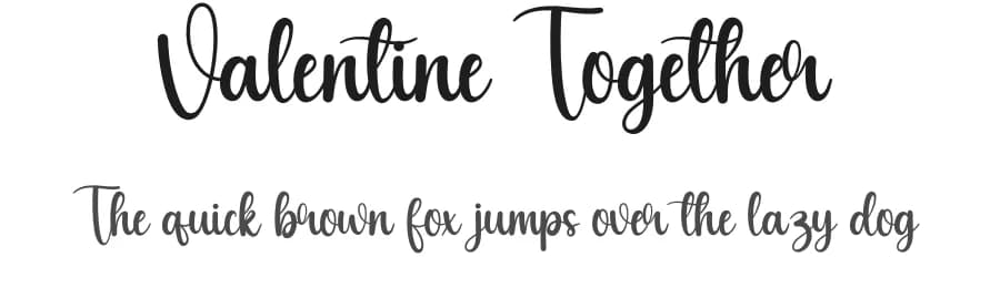 Valentine Together by Andi Moz — Script Handwritten Font