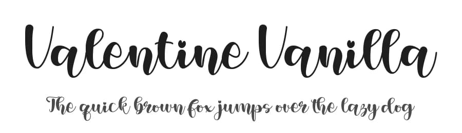 Valentine Vanilla by Sarif Letter — Script Handwritten Font