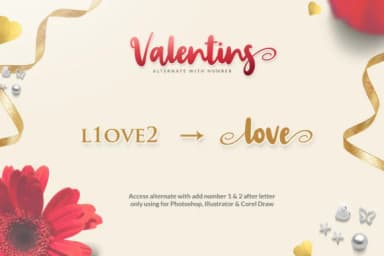 Valentins Trio Font by Khurasan — Script Handwritten Font — thumbnail 7