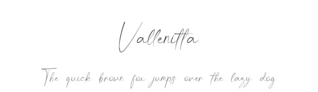 Vallenitta by Rangga Putra Budi Pratama — Script Handwritten Font