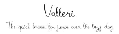 Valleri by Vincentius Kriswandono — Script Handwritten Font — thumbnail 1