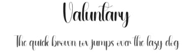 Valuntary by Andi Moz — Script Handwritten Font — thumbnail 1