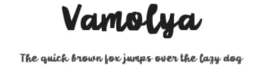 Vamolya by wepfont.com — Script Handwritten Font — thumbnail 1