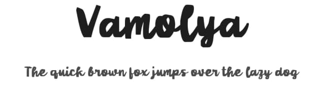 Vamolya by wepfont.com — Script Handwritten Font