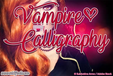 Vampire Calligraphy Font by Misti — Script Handwritten Font — thumbnail 1