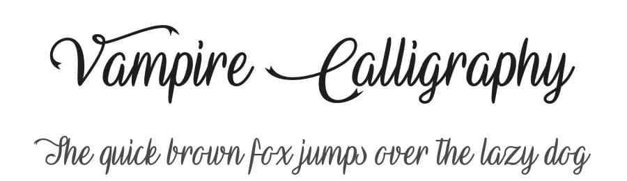Vampire Calligraphy by Misti's Fonts — Script Handwritten Font