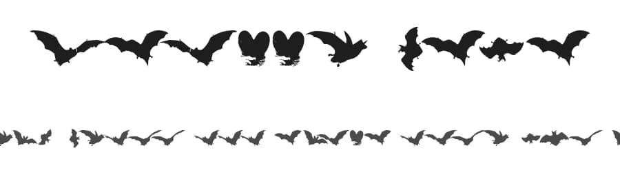 Vampyr Bats by Manfred Klein — Dingbats Font