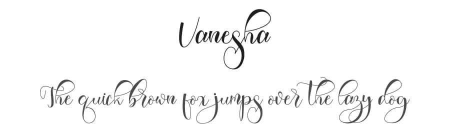 Vanesha by infontree store — Script Handwritten Font