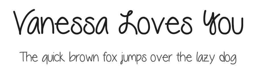 Vanessa Loves You by Vanessa Bays — Script Handwritten Font
