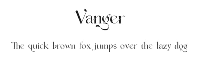 Vanger by Penatic Studio — Serif Font