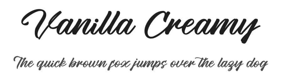 Vanilla Creamy by Four Lines — Script Handwritten Font
