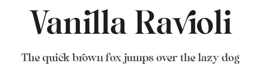 Vanilla Ravioli by Pentagonistudio — Serif Font