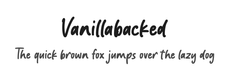 Vanillabacked by Fikryal studio — Script Handwritten Font