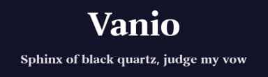 Vanio by Eko Bimantara — Serif Font — thumbnail 2