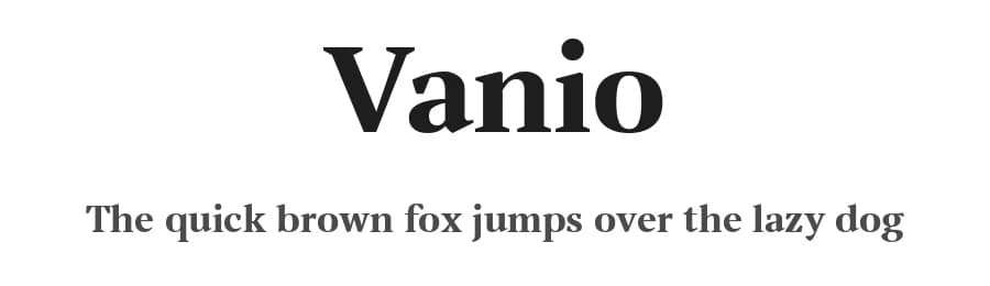 Vanio by Eko Bimantara — Serif Font