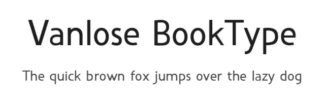 Vanlose BookType by Martin Sørensen — Sans Serif Font