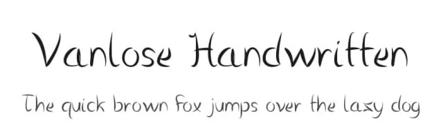 Vanlose Handwritten by Martin Sørensen — Script Handwritten Font