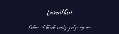 Varenthin by Kong Font — Script Handwritten Font — thumbnail 2