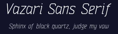Vazari Sans Serif by Felipe Zveibil Fisman — Sans Serif Font — thumbnail 2