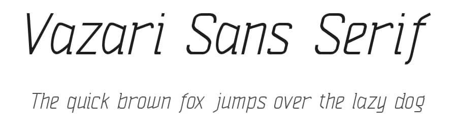 Vazari Sans Serif by Felipe Zveibil Fisman — Sans Serif Font