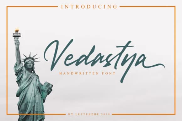 Vedastya Script Font by letterzhe — Script Handwritten Font