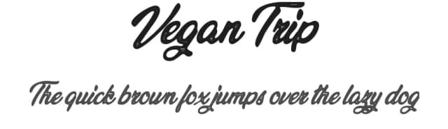 Vegan Trip by Billy Argel Fonts ® — Script Handwritten Font