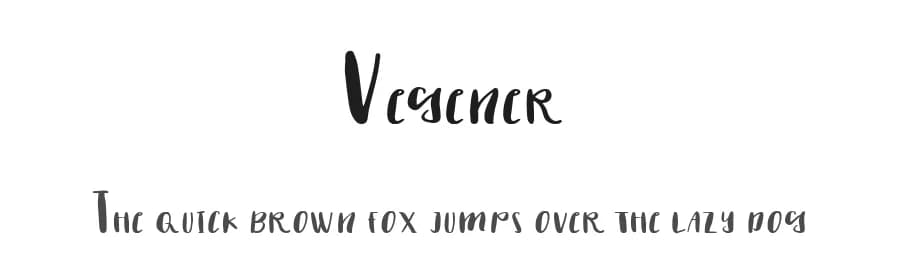 Vegener by Mariyana — Script Handwritten Font