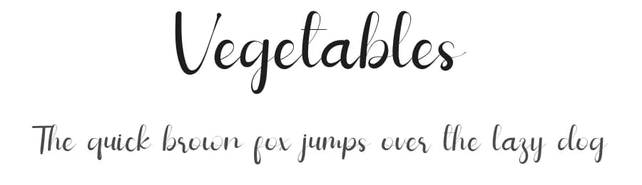 Vegetables by FreshtypeINK — Script Handwritten Font
