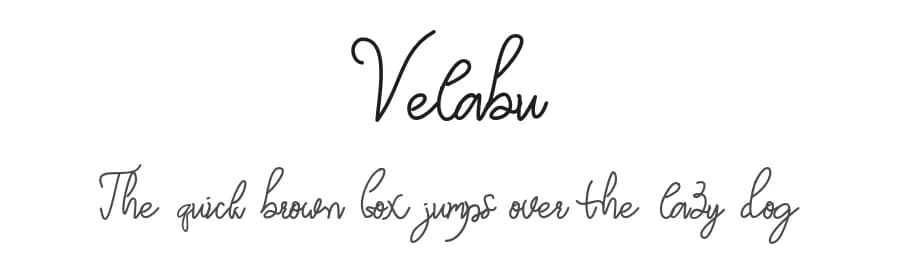 Velabu by ZulArizal Studio — Script Handwritten Font