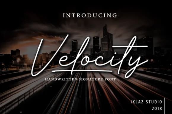 Velocity Font by IklazStudio — Script Handwritten Font