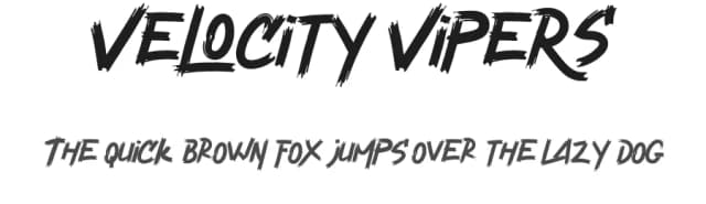 Velocity Vipers by Mocha Frappuccino — Script Handwritten Font