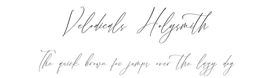 Velodicals Holysmith by Storytype Studio — Script Handwritten Font
