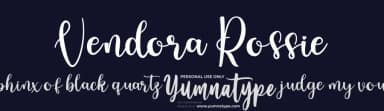 Vendora Rossie by Yumna Family — Script Handwritten Font — thumbnail 2
