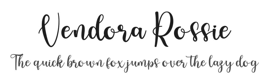 Vendora Rossie by Yumna Family — Script Handwritten Font