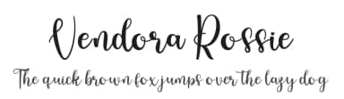 Vendora Rossie by Yumna Family — Script Handwritten Font — thumbnail 1
