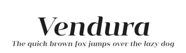 Vendura by Marc Lohner — Serif Font