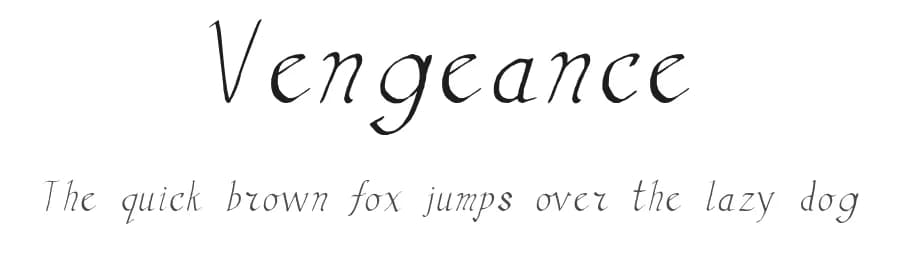 Vengeance by JLH Fonts — Script Handwritten Font