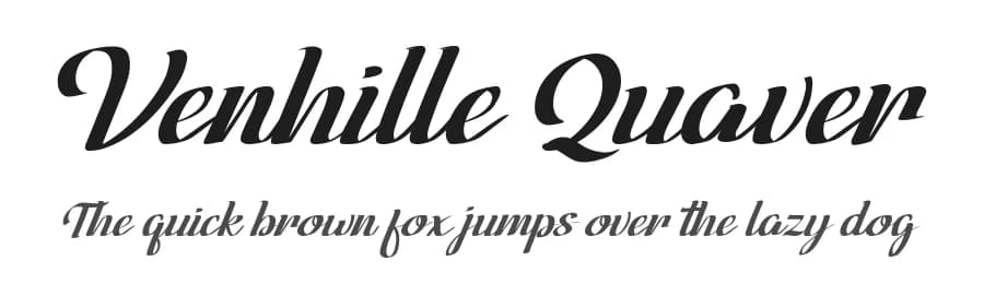 Venhille Quaver by Viswell Studio — Script Handwritten Font