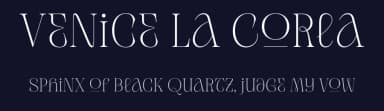 Venice La Corla by Jolicia Type Foundry — Serif Font — thumbnail 2