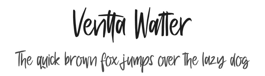 Ventta Watter by Perspectype Studio - Letterena.com — Script Handwritten Font